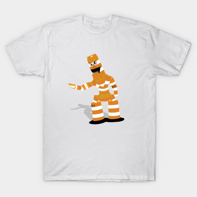 Traffic Barrel Monster (with shadow) T-Shirt by RoadAndTrash